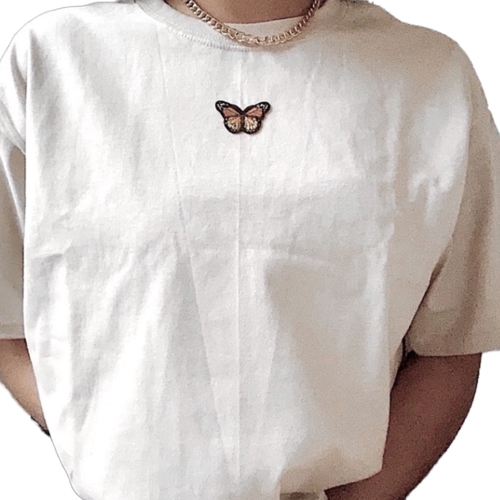 white butterfly tee ᰔ fairy core